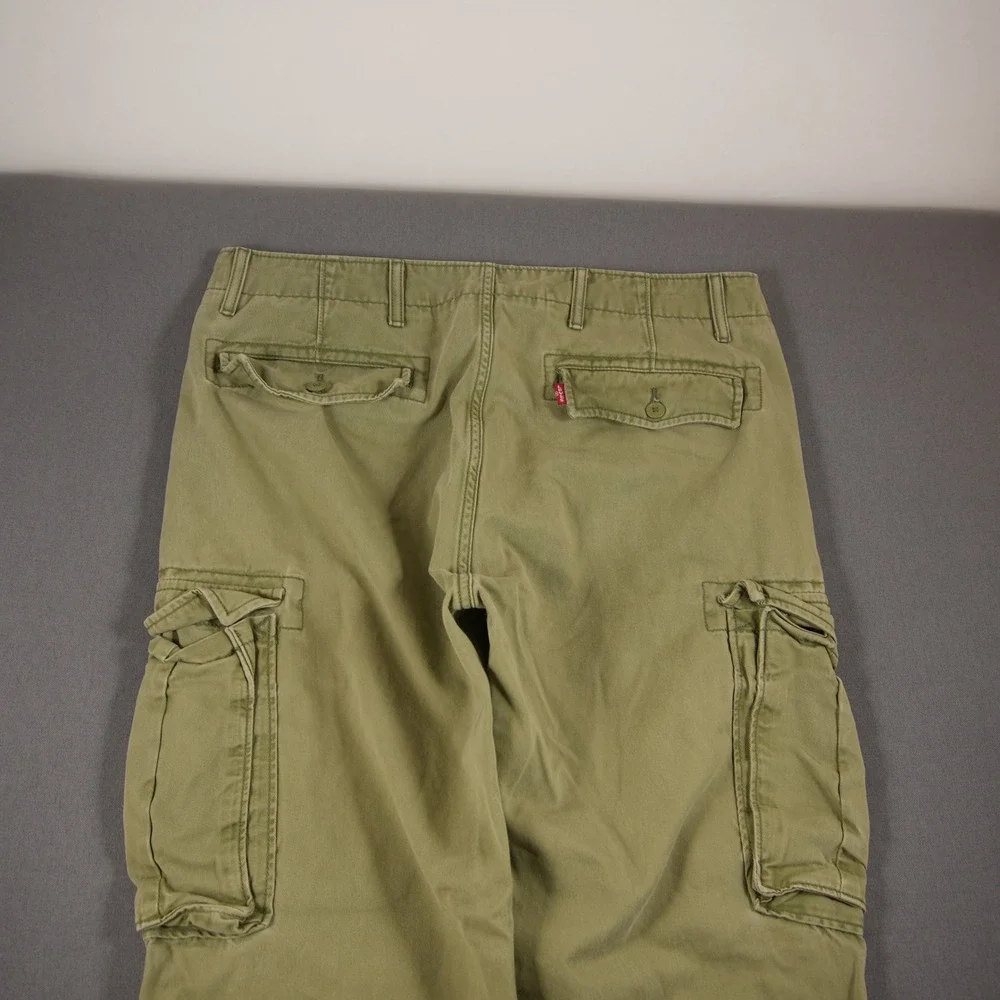 Levi's Straight Leg Multi Pocket Men Cargo Pants Fits 34x28 Military Y2K Baggy